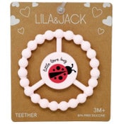 Wholesale - 1pc Pink with Lady Bug Silicone Teether C/P 100, UPC: 195010116640